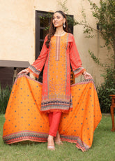 Kinara Series By Schick Embroidered Doriya 3 Piece Unstitched Suit SDH25KS D-DE-03